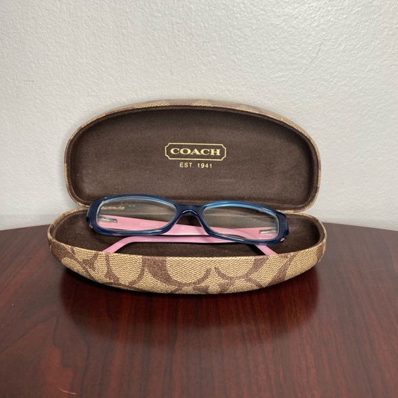 Coach glasses with coach clamshell case RC002 RAP 6035AB 135 women’s brown case - Picture 1 of 11